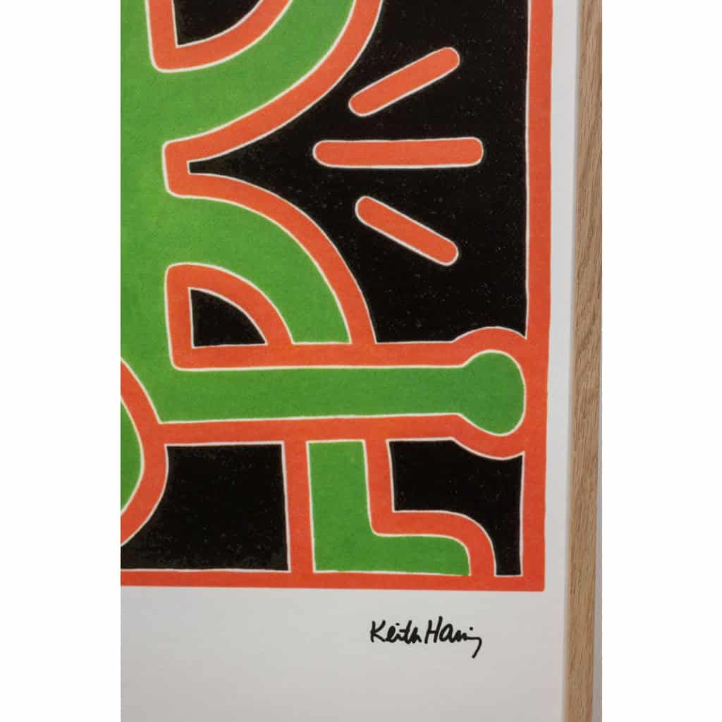 Keith Haring. Sérigraphie en couleurs numérotée. Années 1990 LS6633 6