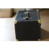Vanity case ancien en cuir noir 22