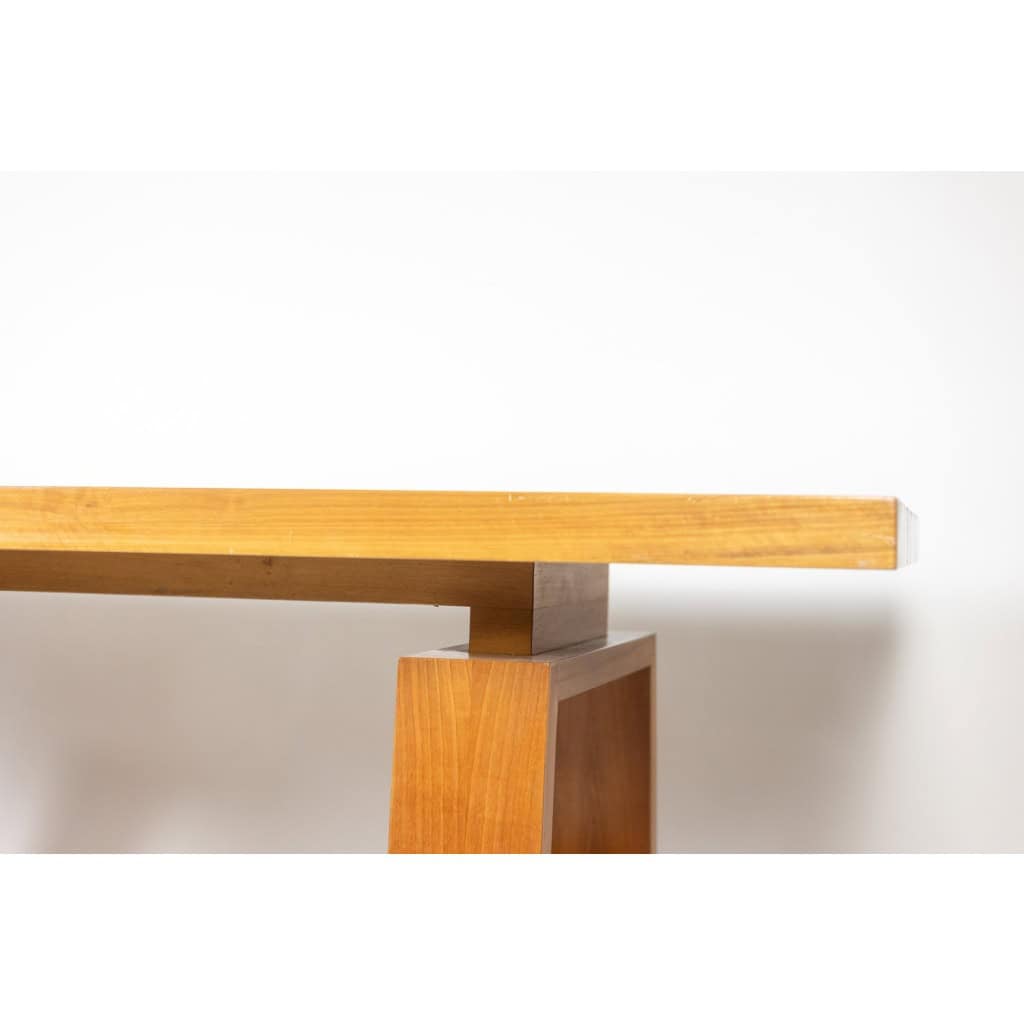 Light cherry wood varnished desk. 1970s LS6579 7