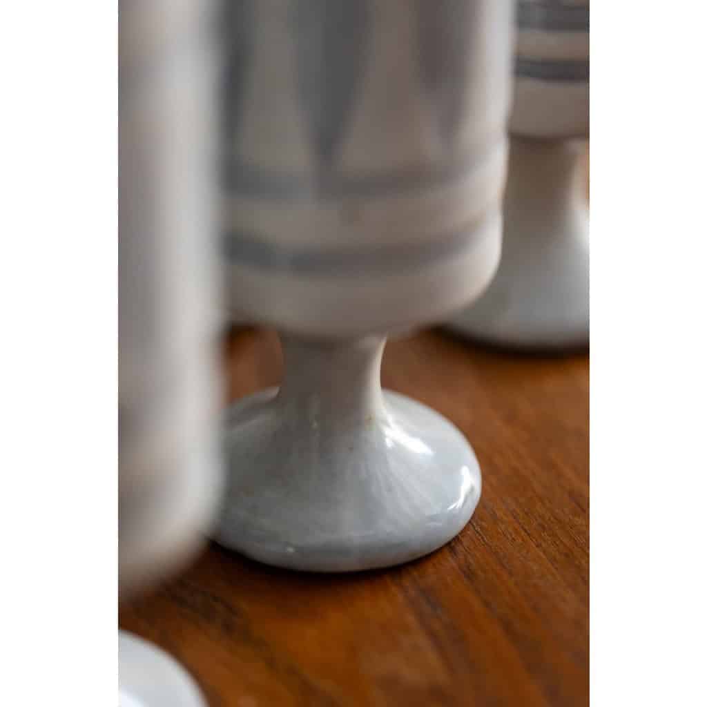 Roger Capron. Série de 8 verres en céramique signés et datés 1976 LS6632204 7