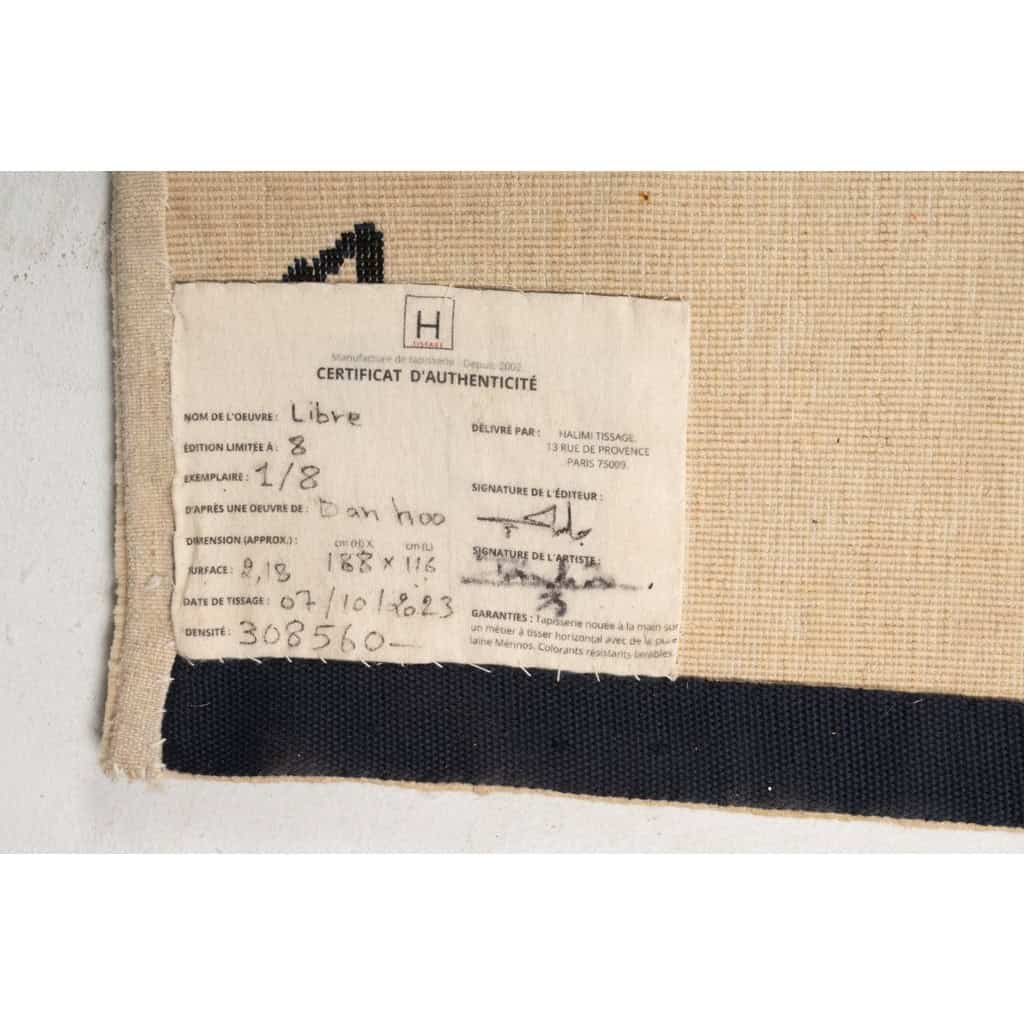 Dan Hôo. Tapisserie nouée main en laine mérinos. Contemporain. LS65361806C 7