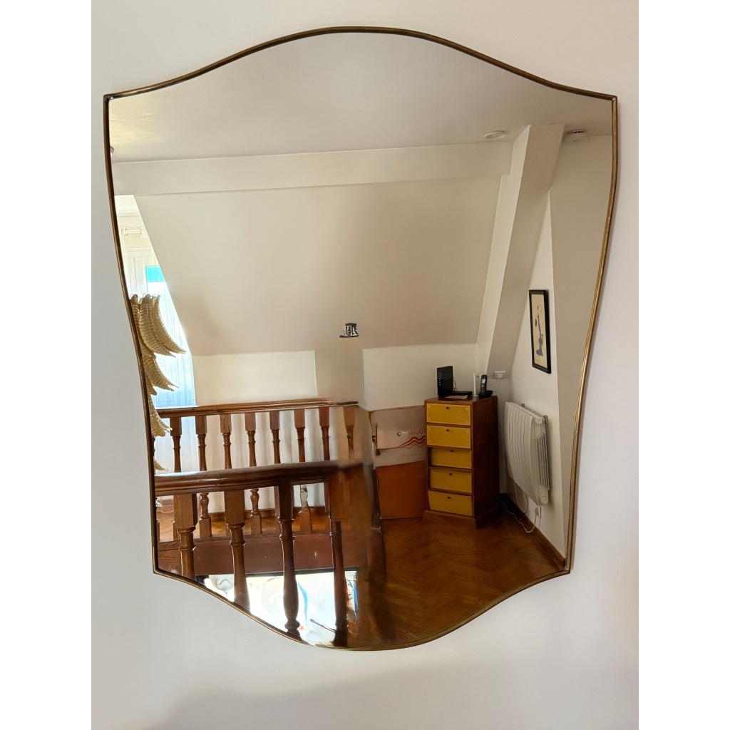 Grand miroir années 50 de style Gio Ponti 8