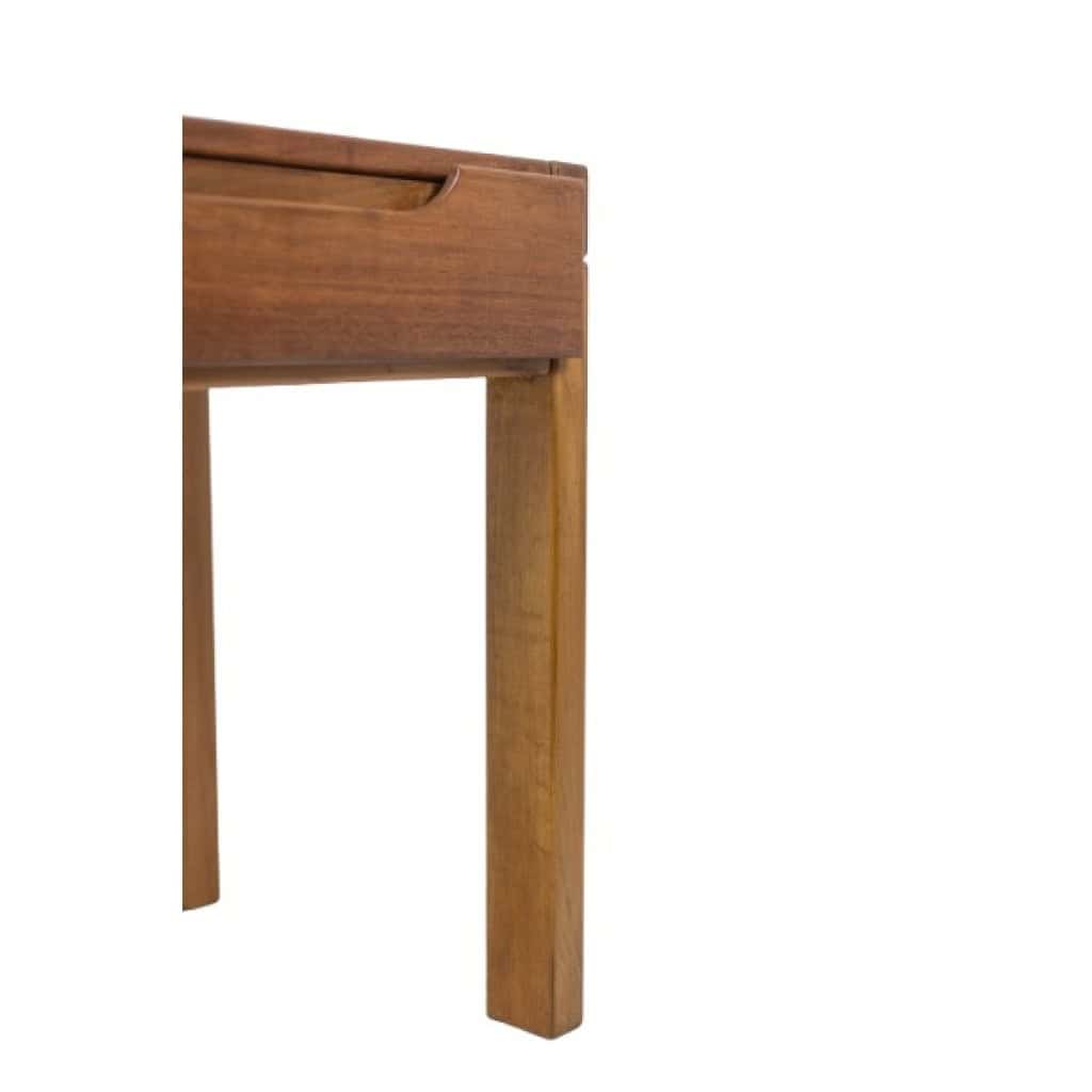 Bureau plat et son caisson en orme, 6 tiroirs en façade. Années 1970 LS6508 8