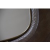Miroir en verre de Murano blanc torsadé dans le style de Barovier 28