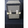 Malle bibliotheque Goyard en toile chevrons des années 1950 28