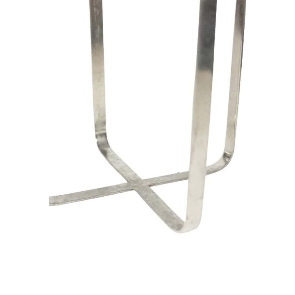 Tabouret rond de style Industriel, en métal et cuir. Années 1970 LS6609 8