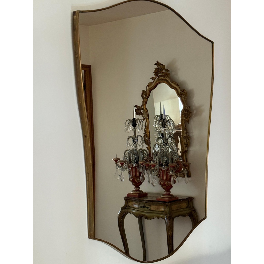 Grand miroir années 50 de style Gio Ponti 9