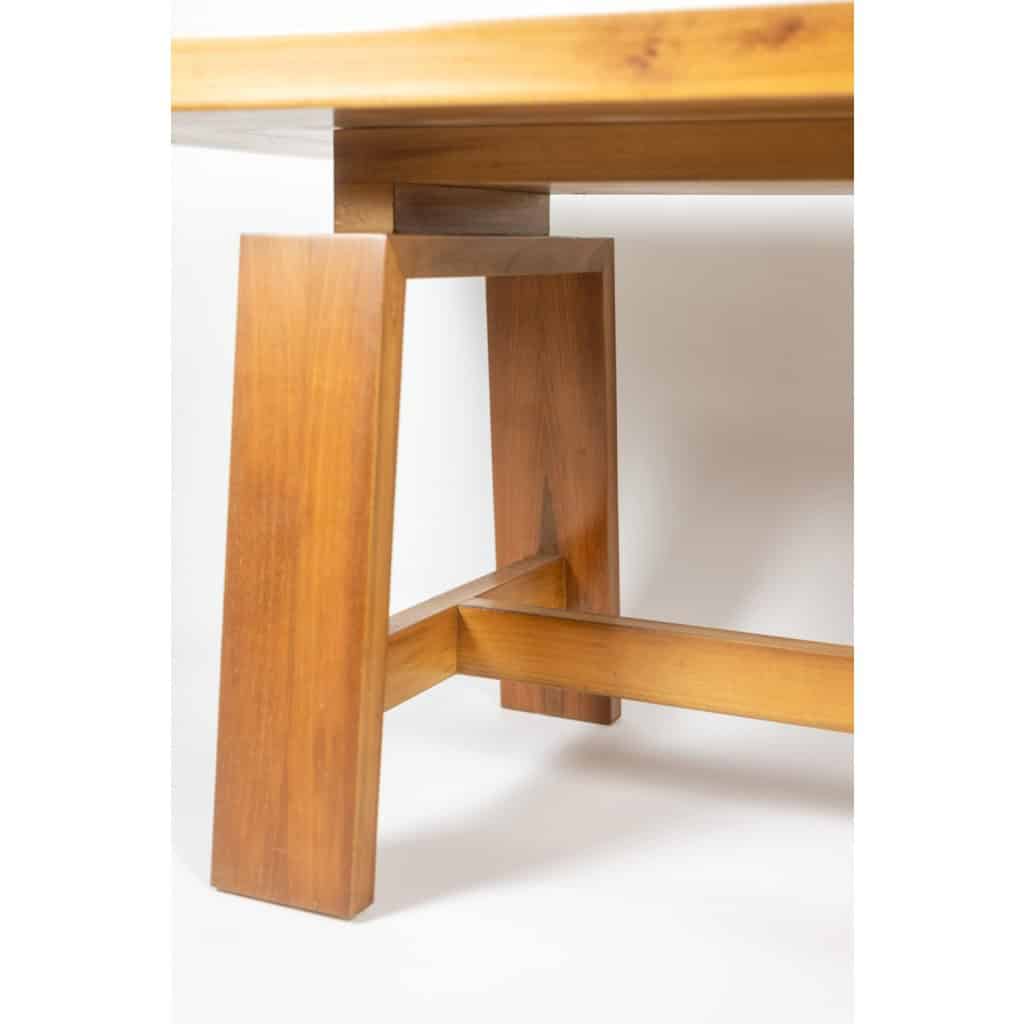 Light cherry wood varnished desk. 1970s LS6579 9