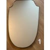 Paire de miroirs des années 50 en laiton doré 30