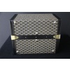 Malle bibliotheque Goyard en toile chevrons des années 1950 30
