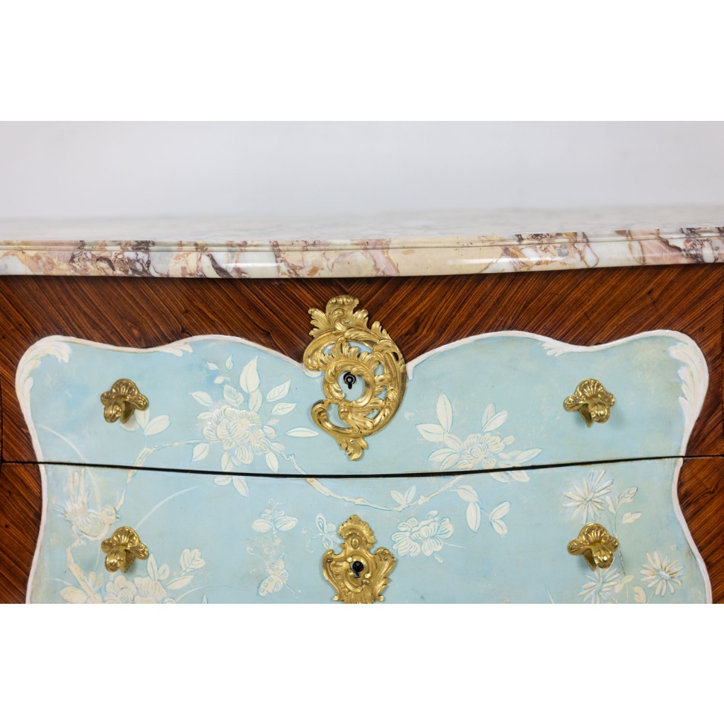 Commodette à 3 tiroirs en bois de placage et plateau de marbre. Vers 1900 LS40091851 10