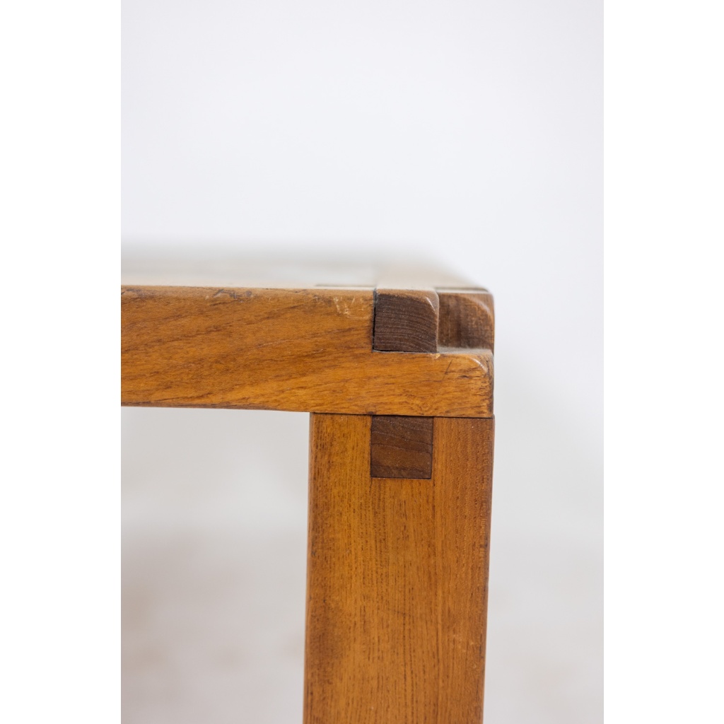 Pierre Chapo Table basse en orme blond et céramique. Circa 1960 LS62811458 11