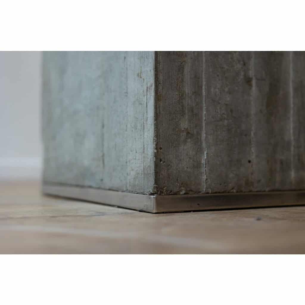 Saporiti. Bureau Brutaliste et Minimaliste en verre et béton. Années 1970. LS65101205 11