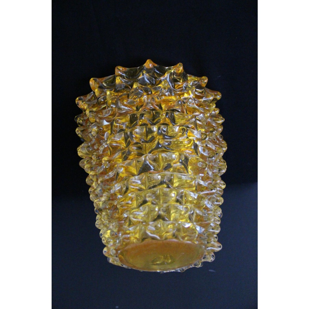 vase verre de Murano rostrato orange abricot 12