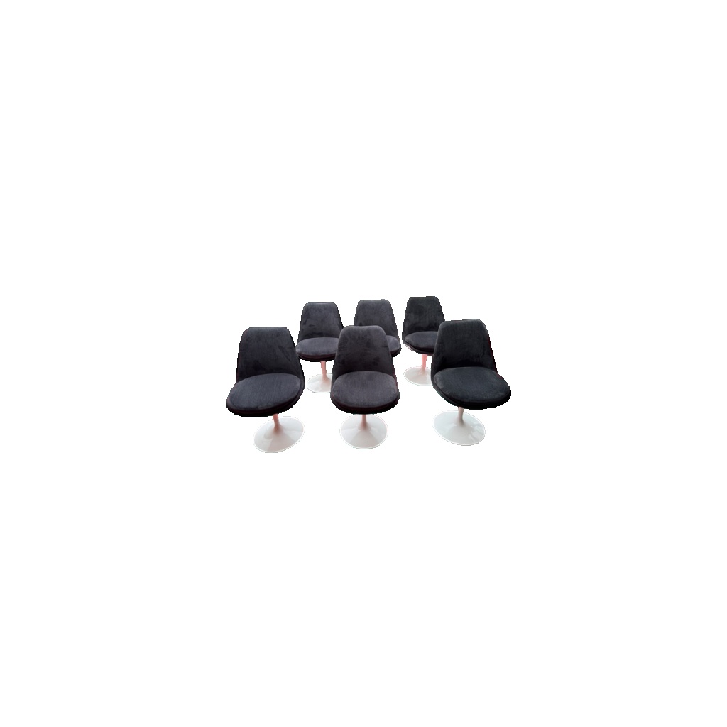 Eero Saarinen pour Knoll :6 chaises « TULIP » pivotantes 3