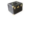 Vanity case ancien en cuir noir 18