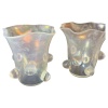 Paire de grands vases Cenedese en verre de Murano irisé 23