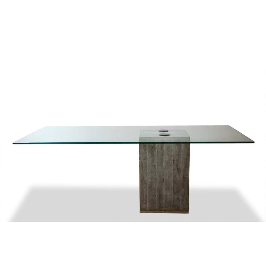 Saporiti. Bureau Brutaliste et Minimaliste en verre et béton. Années 1970. LS65101205 3