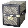 Malle bibliotheque Goyard en toile chevrons des années 1950 23