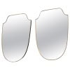 Paire de miroirs des années 50 en laiton doré 23