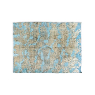 Tapis de sol rectangulaire en laine à fond bleu clair. Contemporain. LS6613 Tapis de sol rectangulaire en laine à fond bleu clair. Contemporain. LS6613