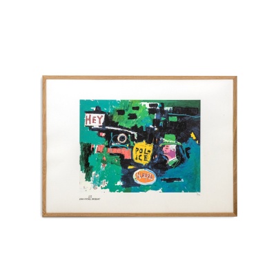 Jean-Michel Basquiat. Sérigraphie en couleurs numérotée. Années 1990. LS6633G84/1 Jean-Michel Basquiat. Sérigraphie en couleurs numérotée. Années 1990. LS6633G84/1