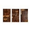 V. de Segonzac. Triptyque moderniste en bois sculpté. Contemporain. LS66703002 13