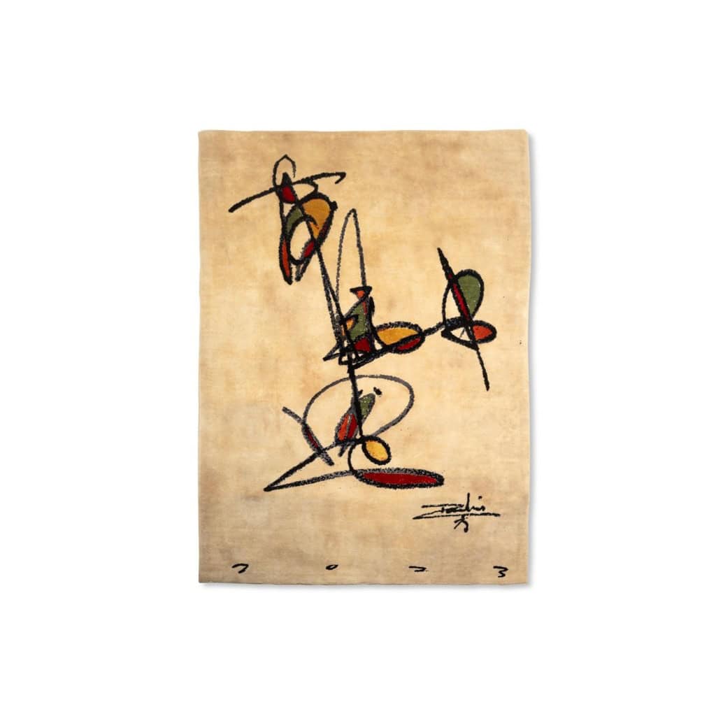 Dan Hôo. Tapisserie nouée main en laine mérinos. Contemporain. LS65361806C 3