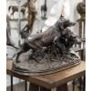 Groupe En Bronze , Chiens Saintongeois Au Repos , Pierre – Jules Mêne (1810-1879) 20