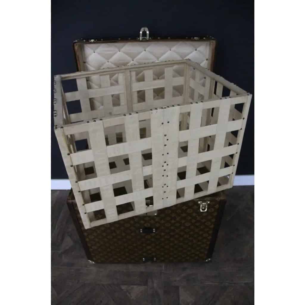 Malle Louis Vuitton à chapeaux ancienne en toile monogram 60 cm 18