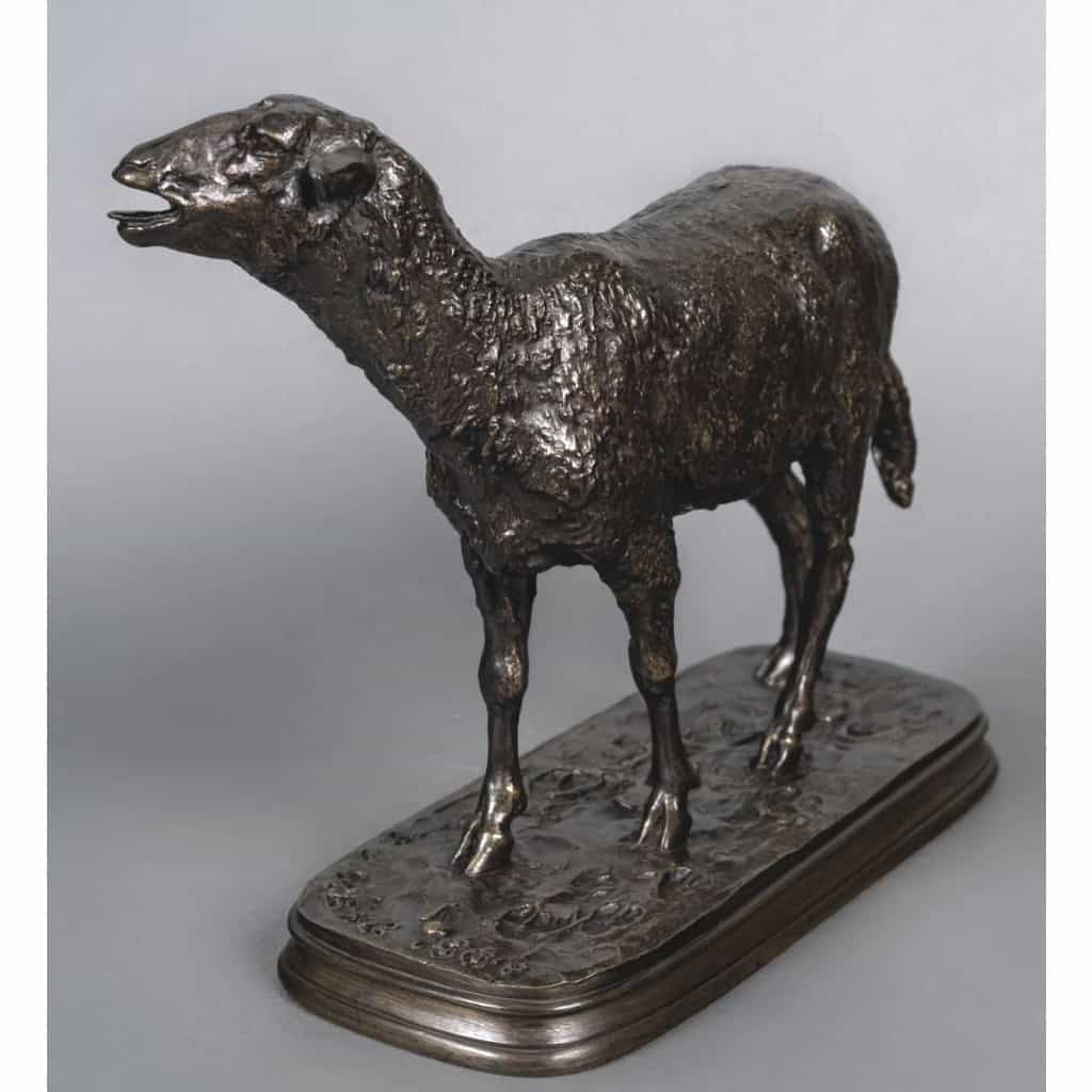 Sculpture – Le Mouton Des Vosges , Pierre – Jules Mêne (1810-1879) – Bronze 5