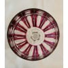 Un grand verre roemer rouge rubis signé Saint Louis 8