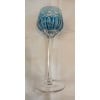 Un grand verre roemer saint louis signé bleu clair 7
