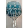 Un grand verre roemer saint louis signé bleu clair 9