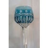 Un grand verre roemer saint louis signé bleu clair 10