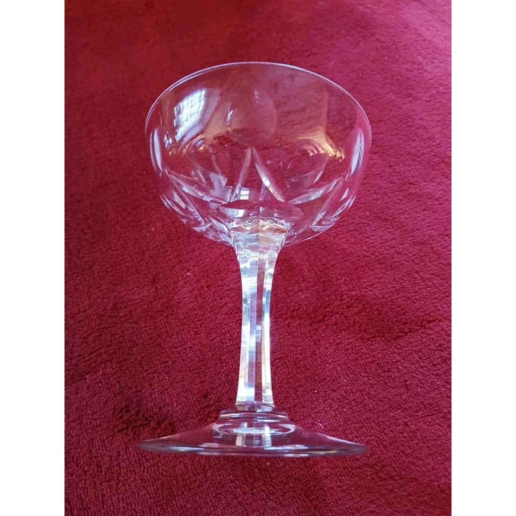 6 coupes à champagne en cristal Saint louis modèle VIC 4