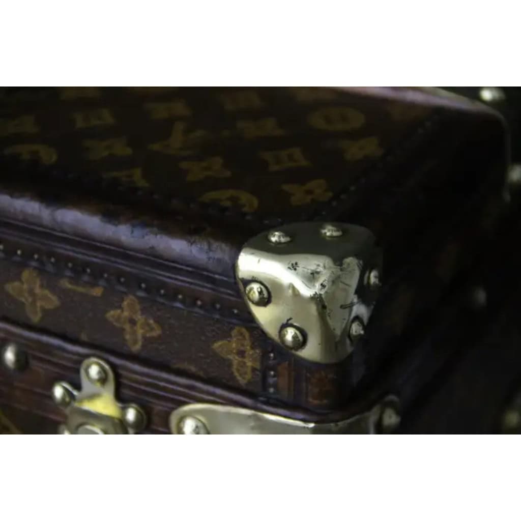 Malle Louis Vuitton à chapeaux ancienne en toile monogram 60 cm 8