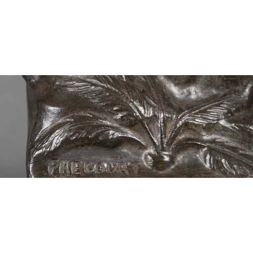 Sculpture – Groupe De Deux Lapins , Maurice Frécourt (1890-1961) – Bronze 10