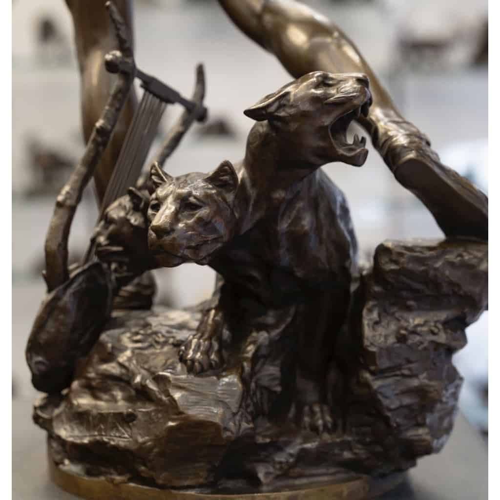 Sculpture – Orphée Aux Enfers , Charles Raoul Verlet (1857-1923) , F.Barbedienne – Bronze 7