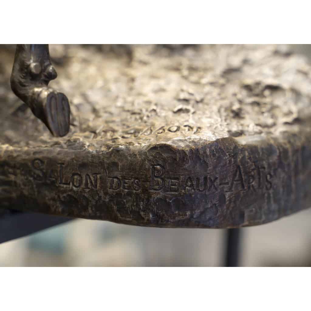 Sculpture – Famille De Cervidés , Clovis – Edmond Masson (1838-1913) – Bronze 13