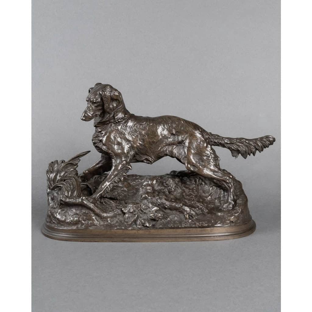 Sculpture – Chien À L’ Arrêt , Pierre – Jules Mêne (1810-1879) – Bronze 3 Sculpture – Chien À L’ Arrêt , Pierre – Jules Mêne (1810-1879) – Bronze 3