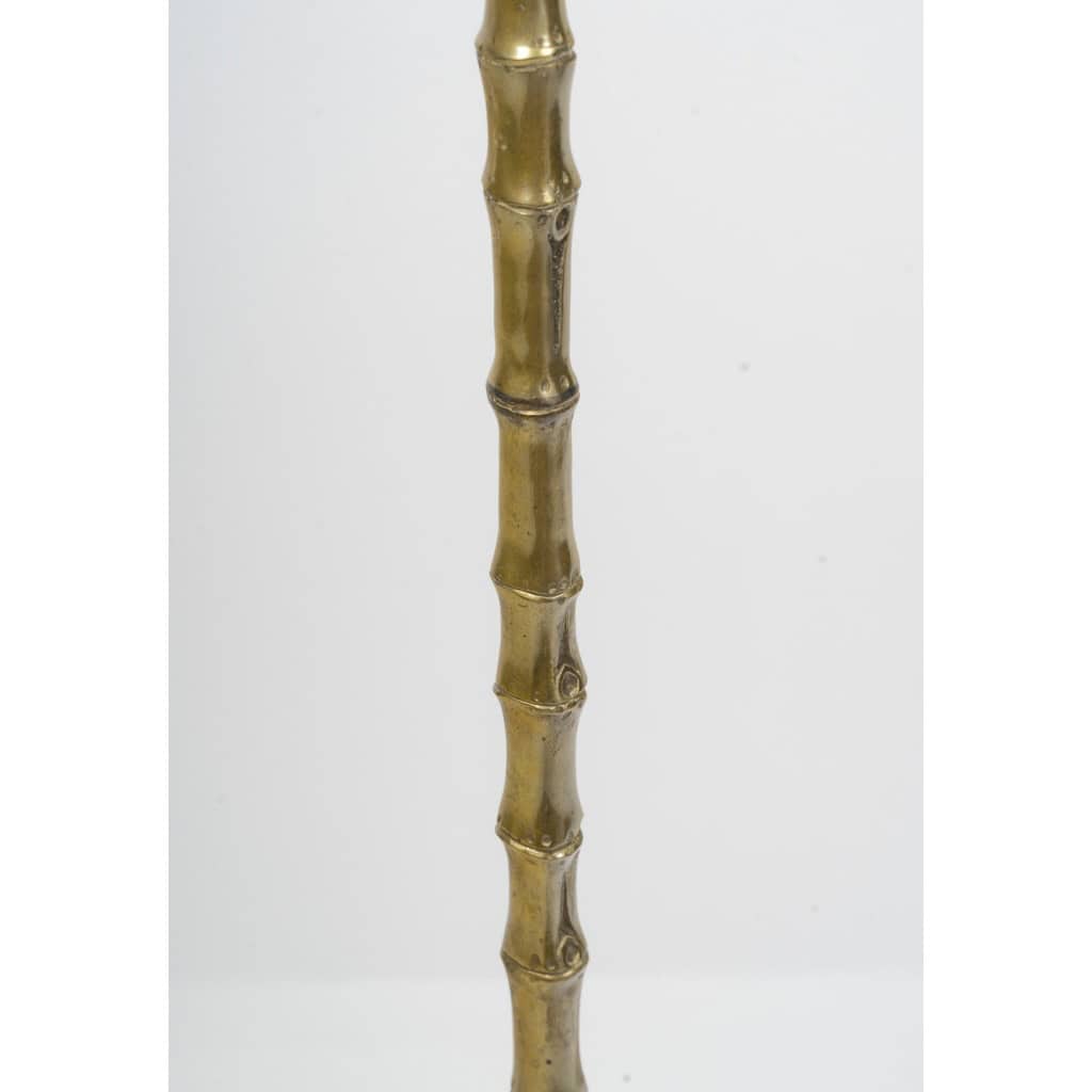Lampadaire en laiton à l’imitation du bambou, années 1950 6