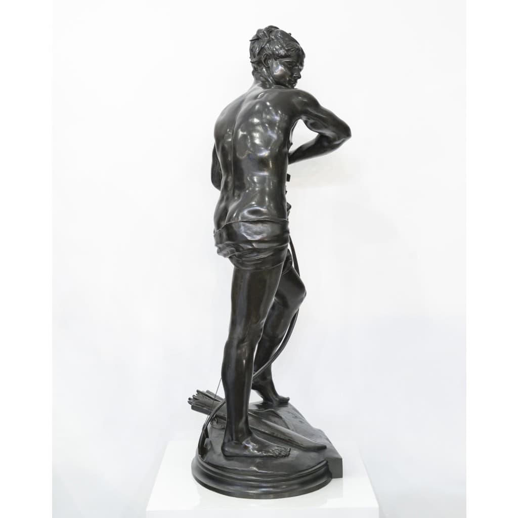 Sculpture – Sarpédon Bandant Son Arc , Henri Peinte (1845-1912) – Bronze 5 Sculpture – Sarpédon Bandant Son Arc , Henri Peinte (1845-1912) – Bronze 5