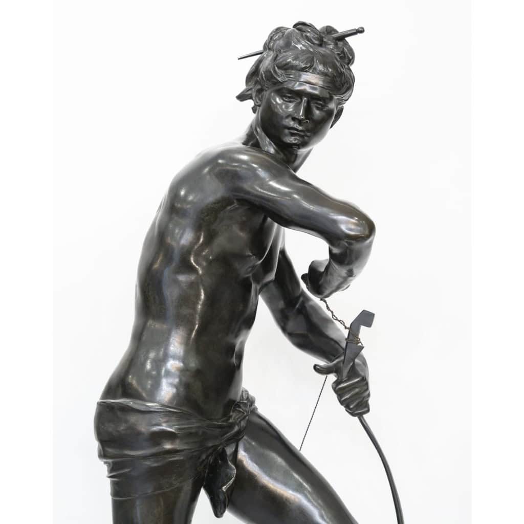 Sculpture – Sarpédon Bandant Son Arc , Henri Peinte (1845-1912) – Bronze 4 Sculpture – Sarpédon Bandant Son Arc , Henri Peinte (1845-1912) – Bronze 4