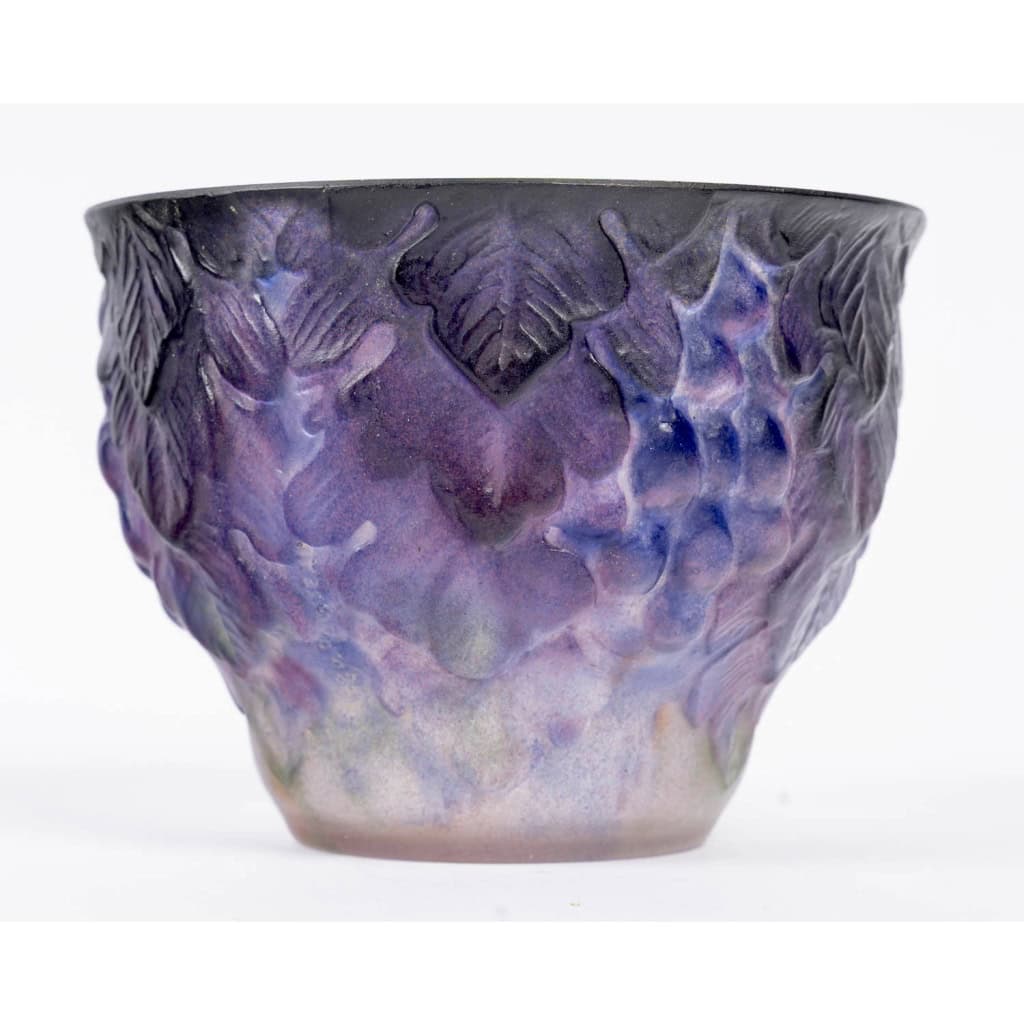 1926 Gabriel Argy-rousseau – Vase Raisins Pâte De Verre 4