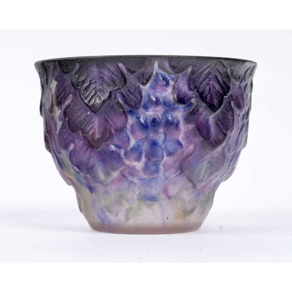 1926 Gabriel Argy-rousseau – Vase Raisins Pâte De Verre 3