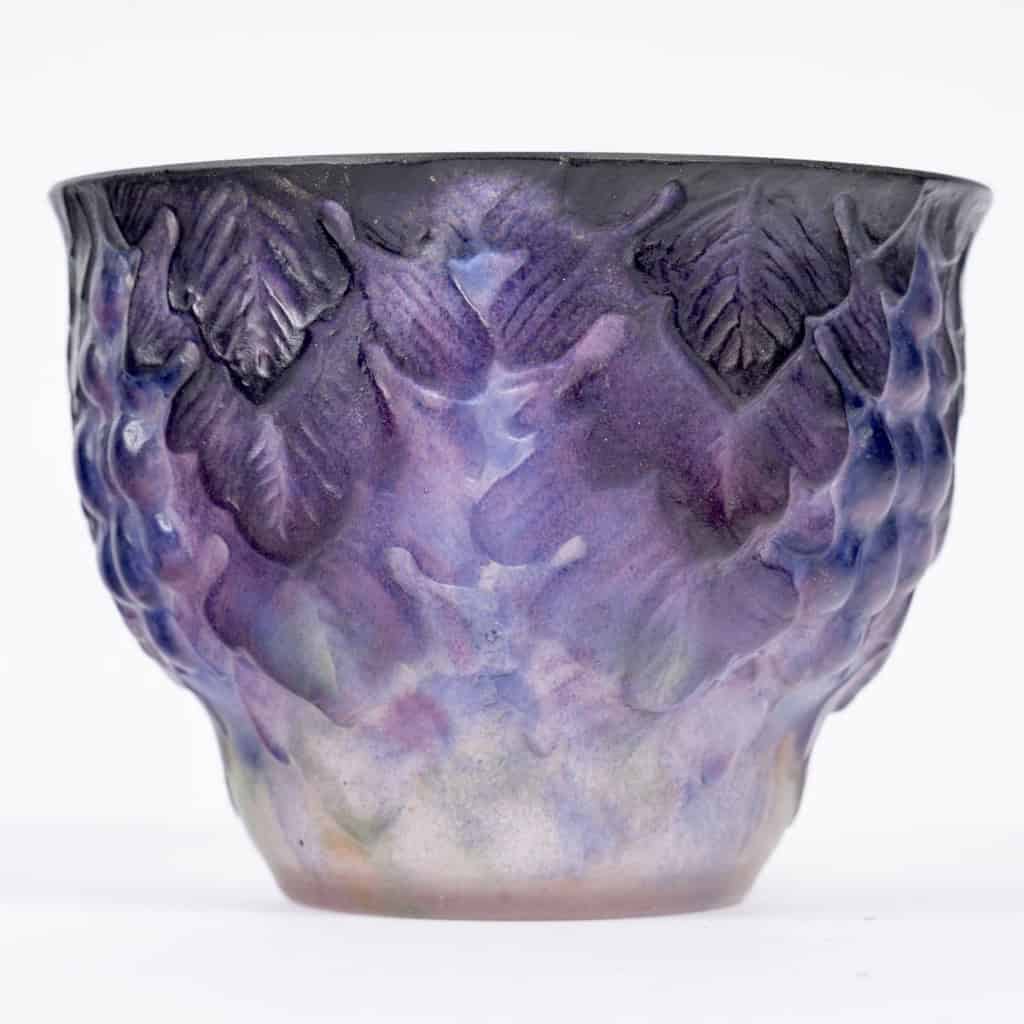 1926 Gabriel Argy-rousseau – Vase Raisins Pâte De Verre 6