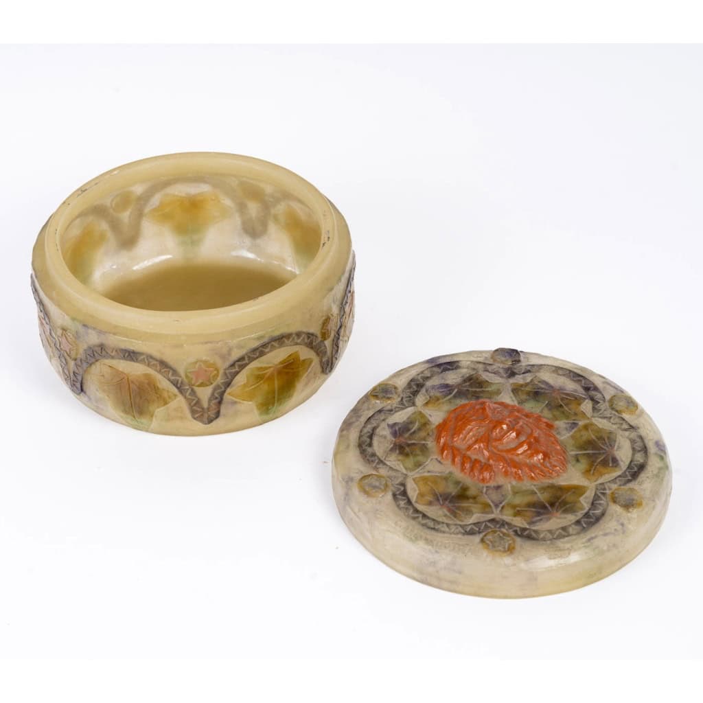1923 Gabriel Argy Rousseau – Boîte Masques Pâte de Verre 5