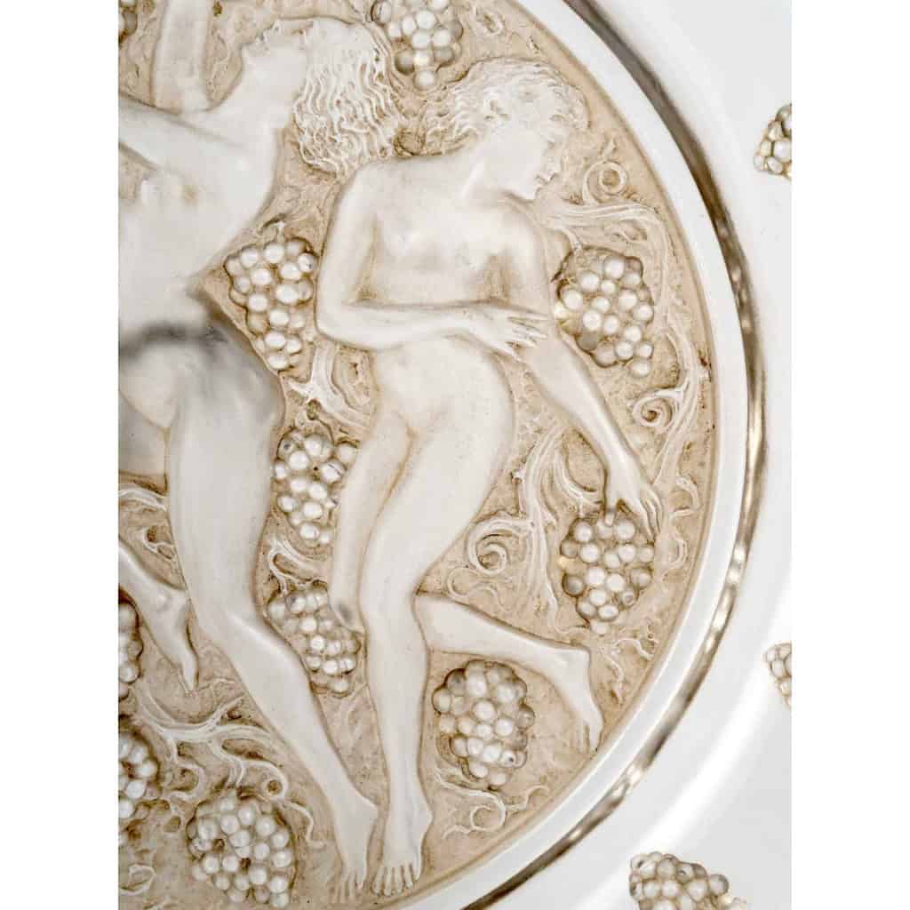 1943 René Lalique – Plat Côte d’Or Verre Blanc Patiné Sépia 6