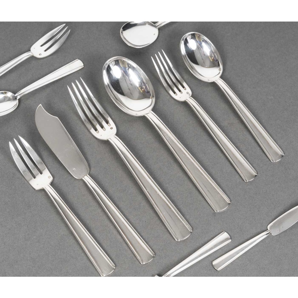 BLOCH-ESCHWEGE Ménagère 78 pièces Argent massif ART DECO 4